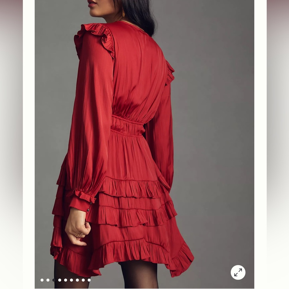 NWT By Anthropologie Ruffled Tiered Mini Dress - Picture 14 of 14
